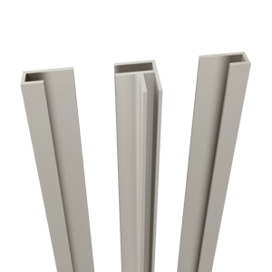 Linie lot de profilés d'angle + profilés latéraux pour panneau mural salle de bain 260 cm beige mat Clermont