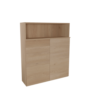 Balmani Forma zwevend badkamerkast natuur eik 100 x 30 x 120 cm horiz. sym. groef