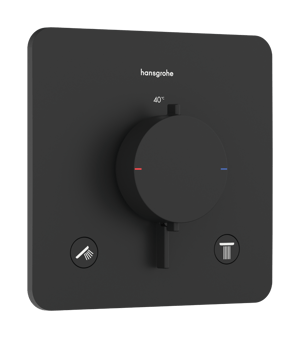 Hansgrohe Ecostat Comfort Q inbouw thermostaat 2 uitgangen mat zwart