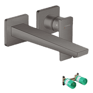 Hansgrohe Metropol inbouw wastafelkraan Brushed Black Chrome incl. inbouwelement