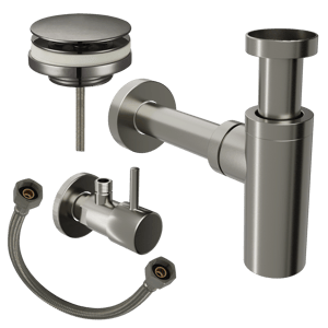 Santeg set d'installation pour vasques lave-mains Brushed GunMetal