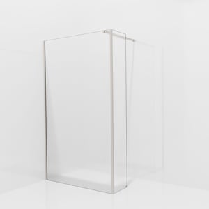 Balmani Modular douche à l'italienne avec paroi latérale fixe: 120 x 200 cm, Ribs, avec coating, Profil Brushed CoolMetal