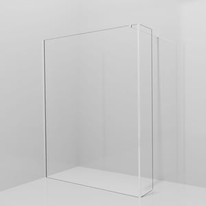 Balmani Modular Walk-In Dusche mit fester Seitenwand: 160 x 200 cm, Extra Klarglas, inklusive Coating, Profil Chrom glänzend
