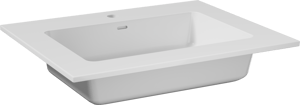 Storke Bilia enkele wastafel glanzend composiet marmer 65 x 52 cm