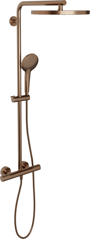 Blaufoss Nola 300 colonne de douche de pluie robinet thermostatique Brushed Rosegold