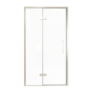 Balmani Senses Design douche draaideur links 120 cm x 210 cm Helder glas, Brushed CoolMetal profielen