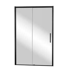 Balmani Senses Design porte coulissante à gauche 140 cm x 210 cm verre Miroir Reflex, Profil noir, coating inclus
