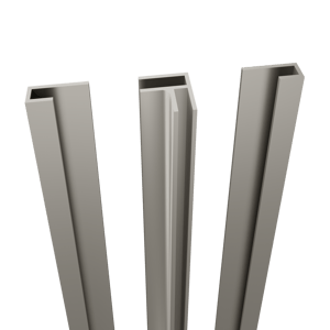 Linie lot de profilés d'angle + profilés latéraux pour panneau mural salle de bain 260 cm soie grise