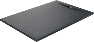 Luca Varess Fusion receveur de douche 120 x 80 cm marbre composite anthracite mat