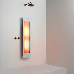 Sunshower One M Infrarot Flache Aufputz Befestigung white