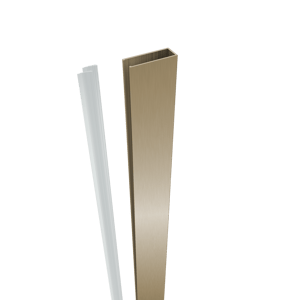 Balmani Modular muurprofiel voor glas op maat 4 x 260 cm Brushed Champagne Gold