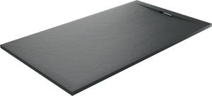 Luca Varess Fusion Duschwanne 160 x 90 cm Marmorkomposit Schwarz Matt