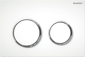 Omega20 bedieningspaneel Glanzend Wit voor Omega inbouwreservoir