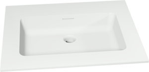 Storke Mata enkele wastafel matte solid surface 65 x 52 cm