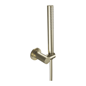 Blaufoss Round pommeau de douche 1 fonction jet Brushed Champagne Gold