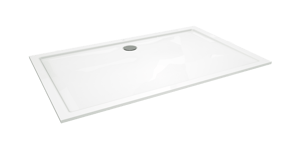 Villeroy & Boch Futurion Flat Duschwanne: 140 x 90 cm, Quaryl, Weiß Glänzend