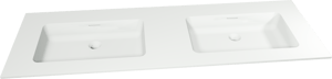 Storke Mata dubbele wastafel matte solid surface 150 x 52 cm