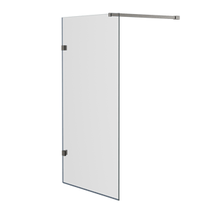 Luca Varess Solid Badewannenabtrennung 80 cm Klarglas gebürstet Coolmetal Profil