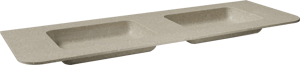 Balmani Moon double vasque Macchiato Terrazzo 160 x 55 cm