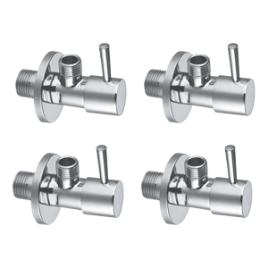 Santeg set de 4 robinets d'équerre 1/2 - 3/8 Chrome