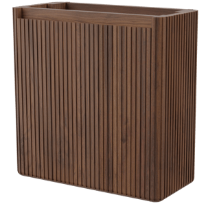 Balmani Fara meuble lave-mains suspendu 45 x 22 cm noyer Américain, Nervure sym. vert.
