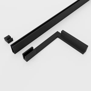 Balmani Modular L-Shape droite Ensemble de profils Noir mat