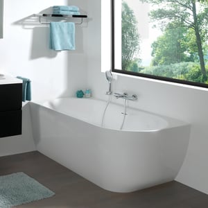 Luca Varess Otello Eckbadewanne, inklusive Ablaufventil