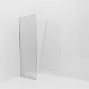 Balmani Modular inloopdouche: 80 x 200 cm, Ribs met coating, Mat witte profielen