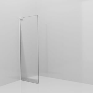 Balmani Modular douche à l'italienne: 80 x 200 cm, Ribs, avec coating, Profil Chrome brillant avec L-Shape