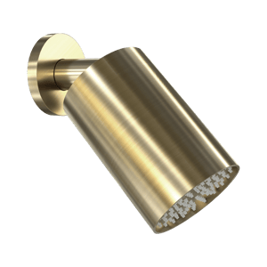 Blaufoss Luxor 90 Tête de douche rond 14 x 9 cm avec support mural brushed champagne gold
