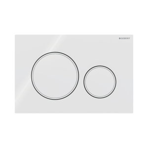 Sigma20 rond bedieningspaneel glanzend wit/mat wit voor Sigma UP320 of UP720 inbouwreservoir