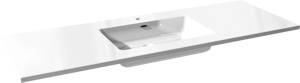 Storke Diva enkele wastafel glanzend composiet marmer 145 x 52 cm