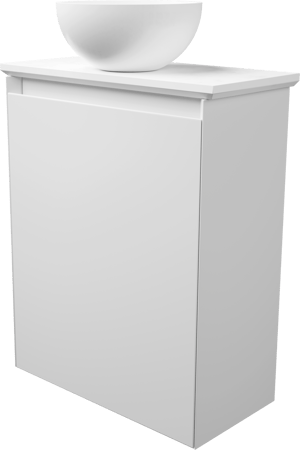 Balmani Mitra meuble wc suspendu 42 x 21 cm blanc mat avec Facetta tablette et Jazz vaque à poser en mat Solid Surface