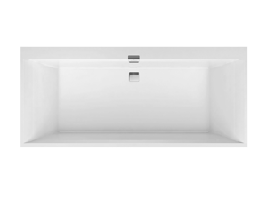 Villeroy & Boch Squaro Edge 12 baignoire encastrable duo 180 x 80 cm quaryl Blanc Brillant