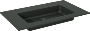 Storke Scuro enkele wastafel mat kwarts 80 x 46 cm