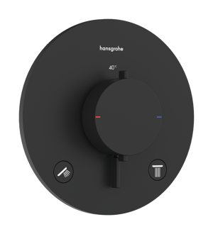 Hansgrohe Ecostat Comfort S thermostat de douche encastré 2 fonctions noir mat