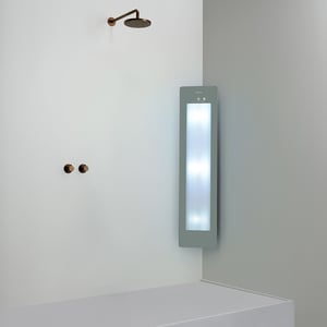 Sunshower Plus M d'angle en saillie en organic grey avec lumière infrarouge et UV