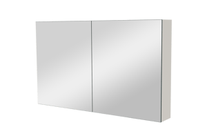 Balmani Mitra Spiegelschrank Bad: 120 x 72 cm, Weiß matt
