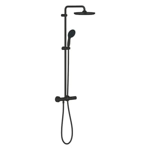 Grohe Vitalio Start 250 Regendusche Duschsystem mit Thermostatbatterie: Wandmontage, Schwarz Matt (2025)