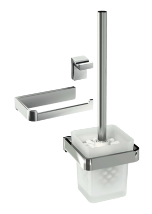 Blaufoss Patio set d'accessoires de toilette chrome