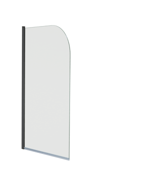 Linie Milos Badewannenaufsatz: 85 cm, Schwarzes Profil