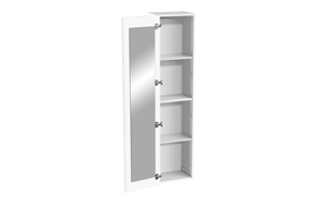Storke Edge colonne salle de bains suspenduee avec miroir blanc mat 40 x 30 x 170 cm