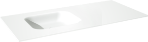 Balmani Tablo Arcato asymmetrisch linkse wastafel matte Solid Surface 120 x 55 cm, exclusief crepine