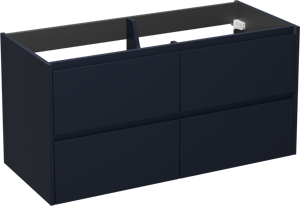 Storke Seda hängender Waschbeckenunterschrank: 120 x 52 cm, Nachtblau, 4 Schubladen