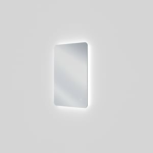 Linie Lux afgeronde hoeken badkamerspiegel 53 x 75 cm met spiegelverlichting