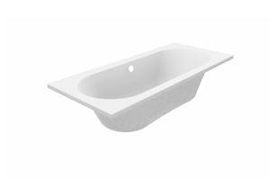 Luca Varess Rosala 2-Personen-Einbaubadewanne: 170 x 75 cm, Acryl, Weiß mat