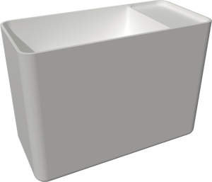 Balmani Riva lave-mains 45 x 22 cm Mat Wit Solid Surface