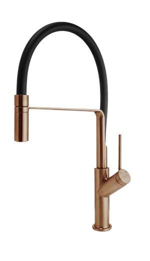 Blaufoss District keukenkraan met uittrekbare handdouche Brushed Rosegold