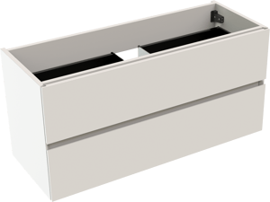 Storke Edge zwevende wastafelonderkast 100 x 40 cm mat wit 2 lades