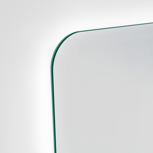 Linie Lux miroir coins arrondis lumineux 93 x 75 cm